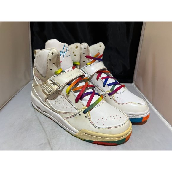 Jordan Flight 45 High (GS) White Pink Flash 2009- 3834520 104 Youth size 7Y **LI - Picture 5 of 9